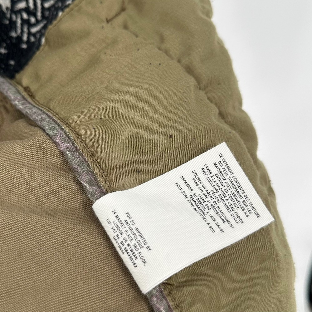 Anthropologie Hei Hei Fringe Pattern Anorak Jacket Keffiyeh Green XS - Picture 11 of 11